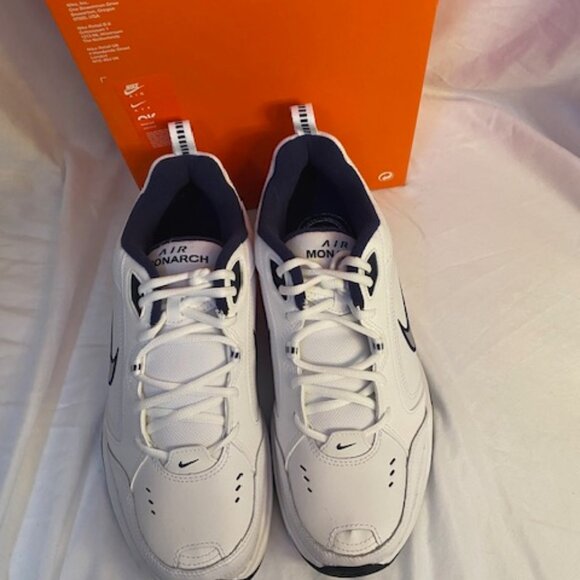 Nike Men\'s Monarch IV White/Blue w/Silver swoosh Sneakers-Size 10.5-NEW main image 5